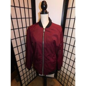 H.T. Niao Maroon Bomber Jacket Size X-Large